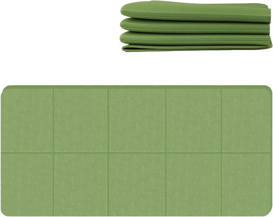 Opvouwbare lichtgewicht antislip TPE yogamat 183 cm x 61 cm x 8 mm - Gymnastiekmat voor reizen, yoga, pilates en workout