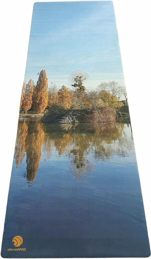 Opvouwbare milieuvriendelijke yogamat van natuurlijk rubber en microvezel - Antislip, licht en slechts 1mm dik - Inclusief draagtas - Geschikt voor warme yoga, pilates en fitness yoga handdoek antislip van Zenifit