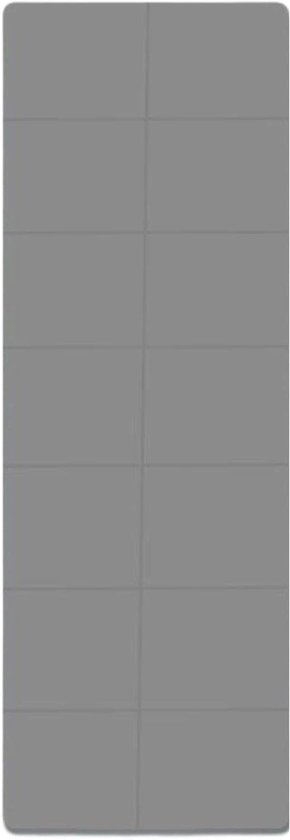 Opvouwbare Oefenmat - Draagbare Yogamat - Thuis Sporten - Dubbelzijdig Antislip - 183 x 61 cm - Grijs