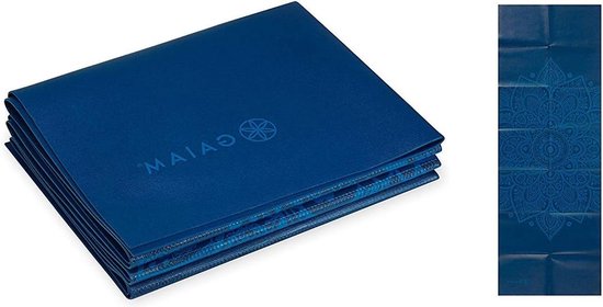 Opvouwbare Reis Yogamat - Gaiam - voor Yoga, Pilates en Vloertrainingen - 68 inch x 24 inch x 2mm van Gaiam
