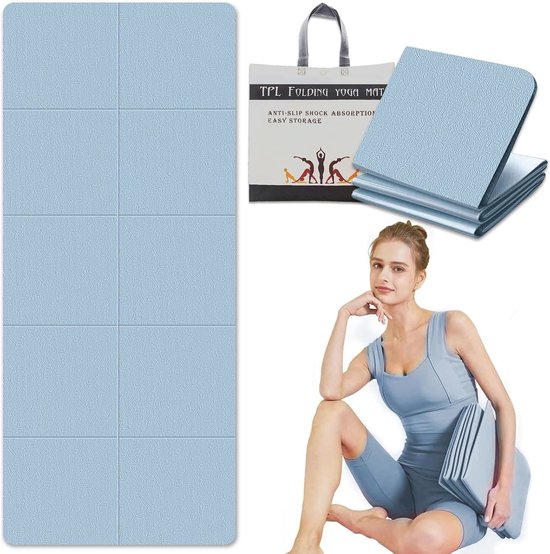 Opvouwbare Reisyogamat - Antislip 183 x 61 cm, Ideaal voor Fitness en Pilates