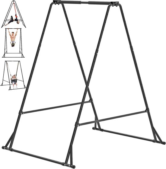 Opvouwbare Yoga Frame - Aerial Yoga Stand - Fitness Binnen Buiten - In Hoogte Verstelbaar - Tot 200 kg - Wit