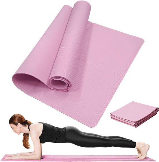 Opvouwbare yogamat 6 mm | Antislip EVA | Ideaal voor yoga, pilates en thuis workouts van Merkloos