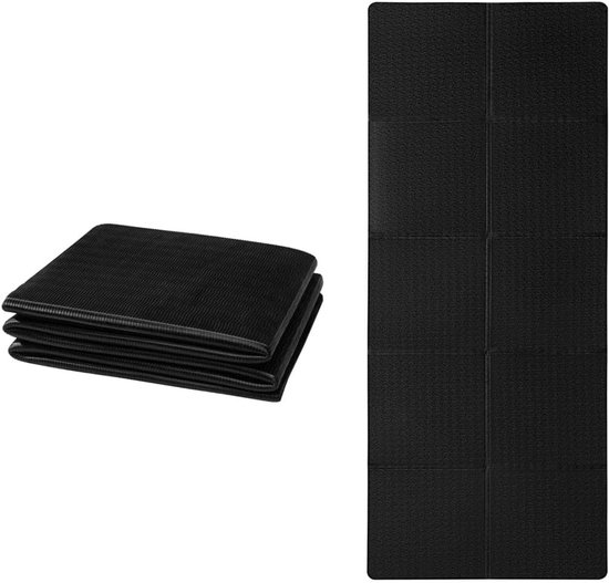 Opvouwbare yogamat - antislip - draagbaar - fitnessmat - opvouwbaar - licht - gymnastiekmat - pilates - reisyogamat - 183 x 61 x 0,6 cm van Merkloos