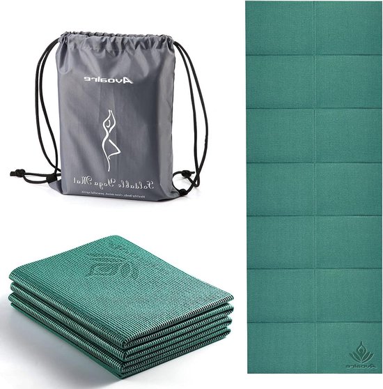 Opvouwbare Yogamat Antislip - Geschikt voor Fitness en Pilates - Dikke Oefenmat van Merkloos