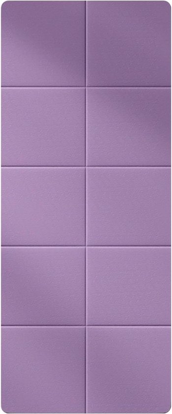 Opvouwbare yogamat - Draagbare fitnessmat - Antislip - Geschikt voor pilates, gymnastiek en fitness - Afmetingen: 183 x 61 x 0,4 cm - Paars van Merkloos