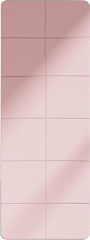 Opvouwbare Yogamat - Draagbare Trainingsmat - Thuis Sporten - Blokkeert Bodemvocht - 183 x 61 cm - Roze