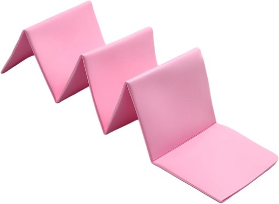 Opvouwbare Yogamat - Fitness Pad - Thuis Sporten - Dikke Demping - 183x61 cm - Roze