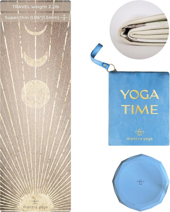 Opvouwbare Yogamat - Fitnessmat Oefenmat - Reizen en Trainen - Antislip Microvezel - 15 mm dik - Zonweg