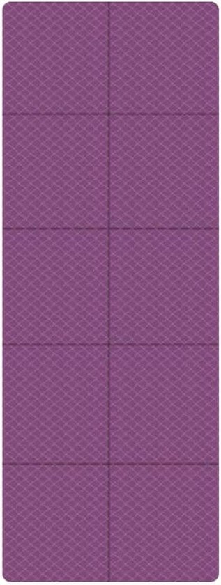Opvouwbare Yogamat - Fitnessmat Pilatesmat - Thuis Trainen - Dubbelzijdig Antislip - 4 mm dik - Paars