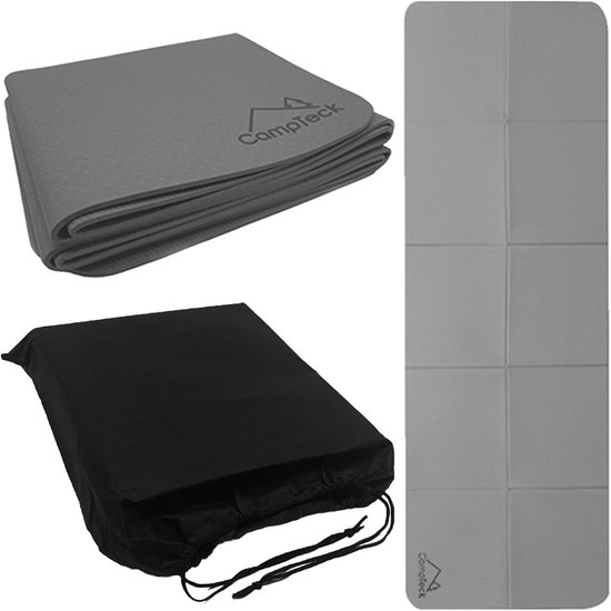 Opvouwbare Yogamat - Fitnessmat Reismat - Thuis Sporten Buiten - Lichtgewicht Draagbaar - 183x61cm - Paars