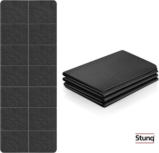 Opvouwbare yogamat met antislip oppervlak, 4 mm dik, ideaal voor binnen en buiten