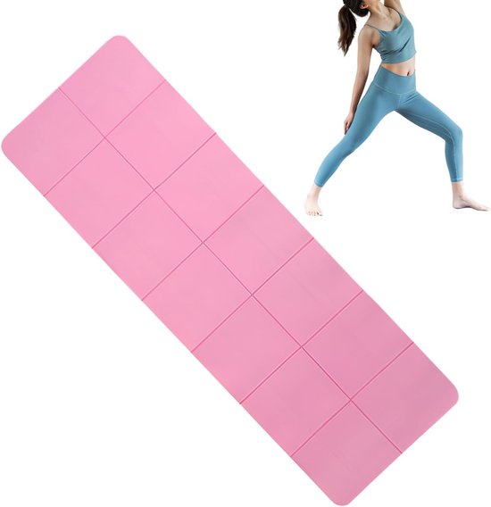 Opvouwbare Yogamat - Oefenmat Draagbaar - Thuis Sporten - Dikke Demping - 183 x 61 cm - Meerkleurig