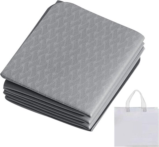Opvouwbare Yogamat - Oefenmat Fitness - Sport Buiten - Waterdicht TPE Materiaal - 6 mm Dik - Grijs
