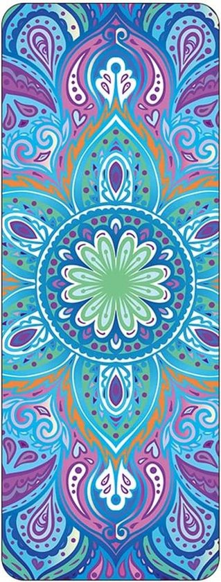 Opvouwbare Yogamat - Oefenmat Pilates - Fitness Thuis - Zweetabsorberend Ontwerp - 183x68 cm - Mandala J
