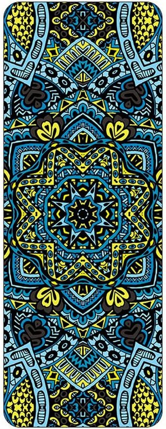 Opvouwbare Yogamat - Pilates Oefenmat Reismat - Fitness Thuis En Onderweg - Zweetabsorberend Antislip - 183cm x 68cm - Mandala 3