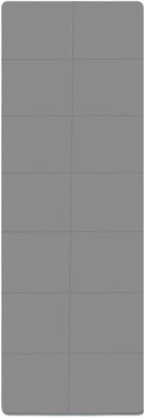 Opvouwbare yogamat - Reismat fitness - Thuis sporten - Dubbelzijdig antislip - 183 x 61 cm - Grijs