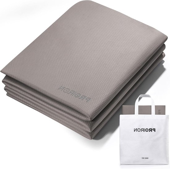 Opvouwbare Yogamat - Reismat Fitnessmat - Thuis Sporten - Dubbelzijdige Grip - 183 x 61 cm - Bruin