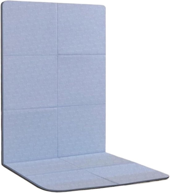 Opvouwbare Yogamat - Reismat Fitnessmat - Thuis Trainen - Dubbelzijdig Antislip - 183x61x0.6cm - Blauw
