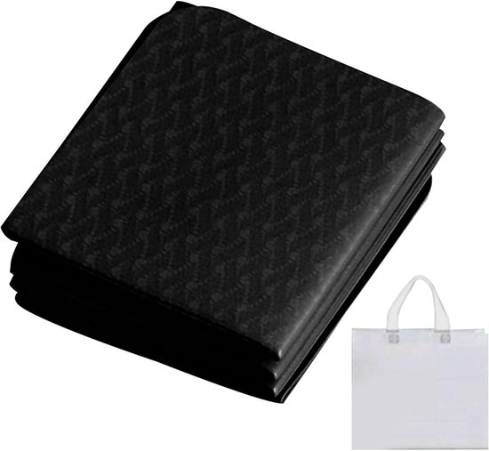 Opvouwbare Yogamat - Reisyogamat Fitnessmat - Thuis Sporten - Antislip Stabiliteit - 183 x 61 cm - Zwart