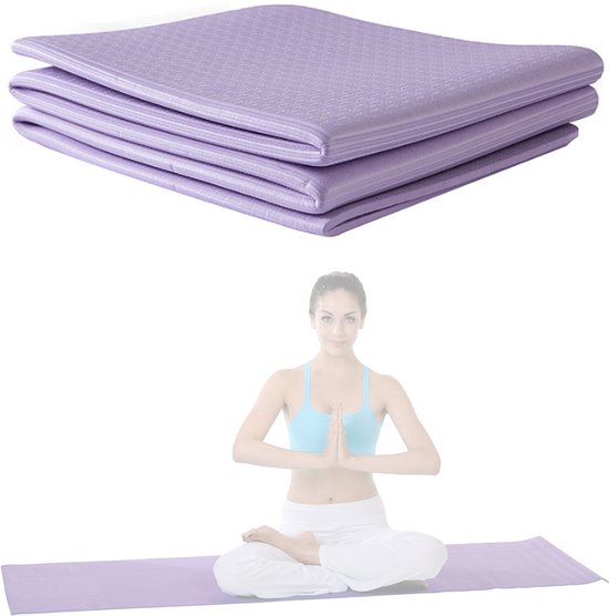 Opvouwbare Yogamat - Schokabsorberende Fitnessmat & Springtouwmat in één van Merkloos