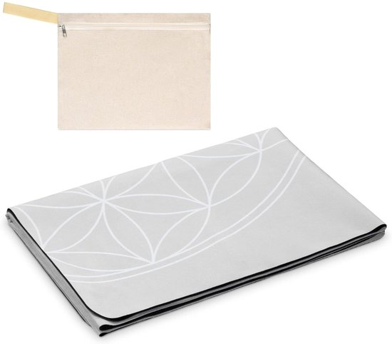 Opvouwbare yogamat voor op reis - 1,5 mm dikke yoga mat voor yoga, pilates, training en fitness - Met antislip en draagtas van Merkloos