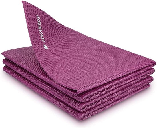 Opvouwbare yogamat voor op reis - 4 mm dik - Antislip sportmat voor yoga pilates fitness - Binnen en buiten van Gaiam