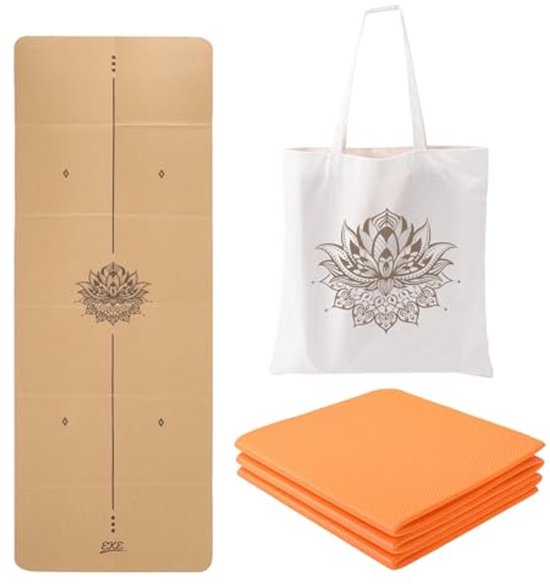 Opvouwbare Yogamat voor Yoga, Pilates en Fitness - Licht en Draagbaar, Standaardmaat met Canvas Tas