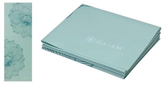 Opvouwbare Yogamat voor Yoga, Pilates en Vloertraining - Draagbare Fitnessmat (68" L x 24" B x 2mm) van Merkloos