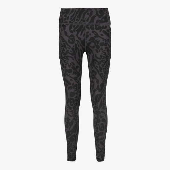 Osaga dames sportlegging met luipaardprint zwart grijs - Maat L van Osaga