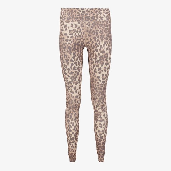 Osaga dames sportlegging met panterprint - Bruin - Maat XXL van Merkloos