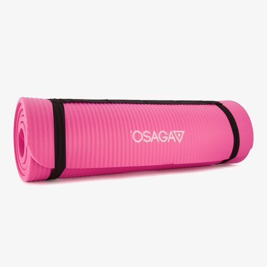 Osaga yoga fitness mat roze van Merkloos