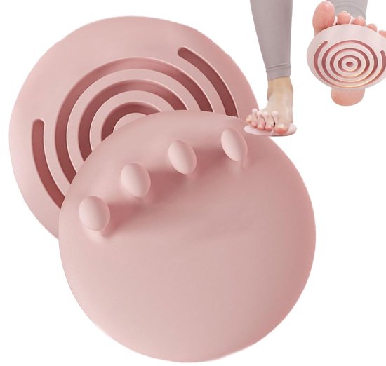 Paar Roze Voetboog Trainer van Zacht Siliconen, Ergonomisch 30° Ontwerp met Antislip Bodem, Voor Oefening, Voetbalg en Beenlijnen