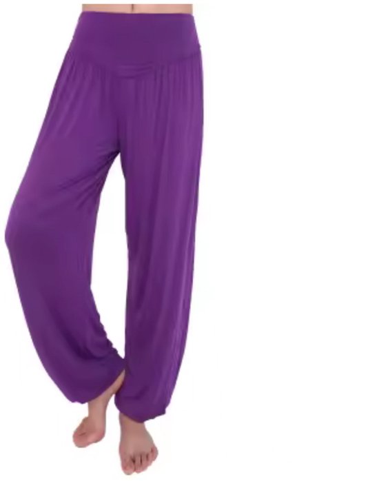 Paarse Harembroek - Chillbroek - Chillpants - Harem broek - Paars - XL (valt klein) - Yogabroek - Baggy broek - Boho - CHPN van Merkloos