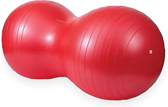 Padisport Peanut Yoga Bal 90x45cm Rood - Zwangerschapsbal - Pilates Bal - Oefenbal - Fitnessbal - Evenwichtsbal - Zwangerschaps Bal - Yoga Bal 90 Cm - Yoga Bal Rood - Yoga - Fitness - Rood van Padisport
