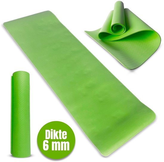 Padisport TPE Yogamat Groen – Pilates Mat – Yoga Mat Anti Slip - Pilatesmat - Yogamat - Fitnessmat van Padisport