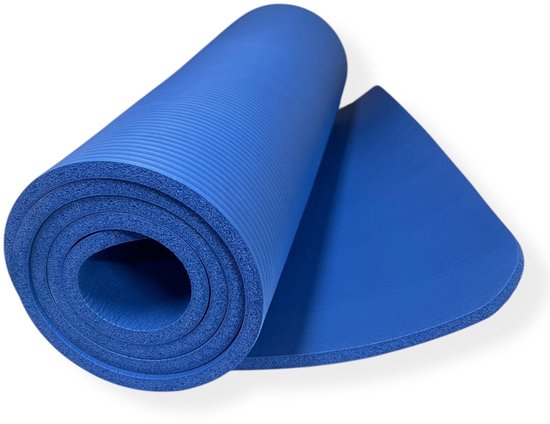 Padisport Yoga Mat Blauw 10x - Yoga Mat Extra Dik - Pilates Mat - Dikke Yogamat - Yoga Mat Anti Slip van Merkloos