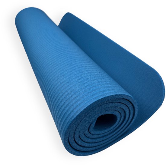 Padisport Yoga Mat Blauw - Fitness Mat Extra Dik - Yoga Mat Extra Dik - Pilates Mat - Dikke Yogamat - Yoga Mat Anti Slip - Yoga Matje - Yoga Mat Dik - Sport Mat - Sport Matje Fitness van Padisport