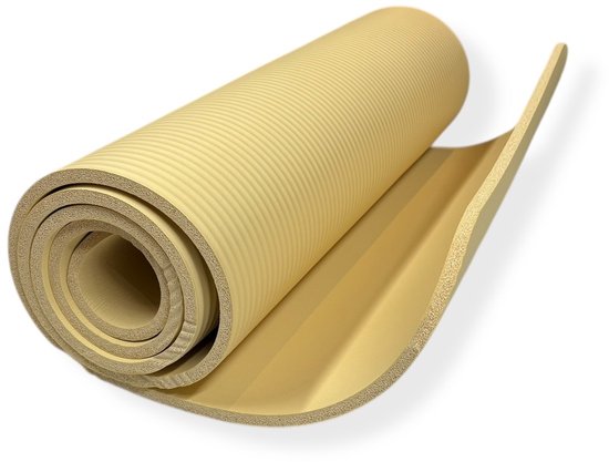 Padisport Yoga Mat Dik Beige - Fitness Mat Extra Dik - Yoga Mat Extra Dik - Pilates Mat - Dikke Yogamat - Yoga Mat Anti Slip - Yoga Matje - Yoga Mat Dik - Sport Mat - Sport Matje Fitness van Merkloos