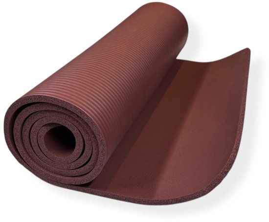 Padisport Yoga Mat Dik Bordeaux - Fitness Mat Extra Dik - Yoga Mat Extra Dik - Pilates Mat - Dikke Yogamat - Yoga Mat Anti Slip - Yoga Matje - Yoga Mat Dik - Sport Mat - Sport Matje Fitness van Padisport