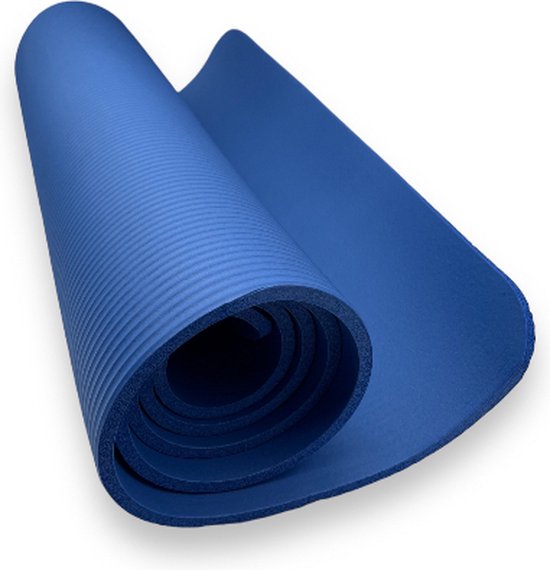 padisport - Yoga mat extra dik - blauw - yoga mat anti slip - yoga matje - yoga mat dik - sport mat - sport matje fitness van Padisport
