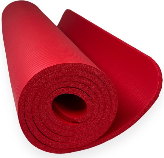 padisport - Yoga mat extra dik - Rood - yoga mat anti slip - yoga matje - yoga mat dik - sport mat - sport matje fitness van Padisport