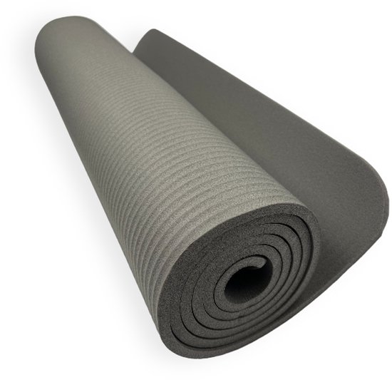 Padisport Yoga Mat Grijs - Fitness Mat Extra Dik - Yoga Mat Extra Dik - Pilates Mat - Dikke Yogamat - Yoga Mat Anti Slip - Yoga Matje - Yoga Mat Dik - Sport Mat - Sport Matje Fitness van Padisport