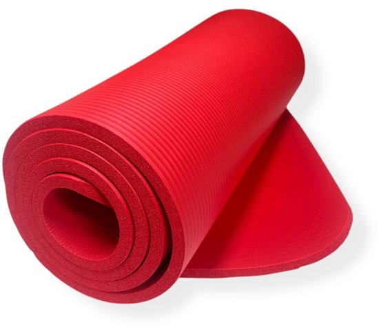 Padisport Yoga Mat Rood 10x - Yoga Mat Extra Dik - Pilates Mat - Dikke Yogamat - Yoga Mat Anti Slip van Merkloos