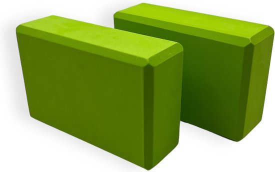 Padisport - Yogablok - Yogablokken Set Van 2 - Groen - Yoga Blokken - Set Van 2 Foam Blokken - Yoga Blok - Yoga - Yoga & Pilates van Merkloos