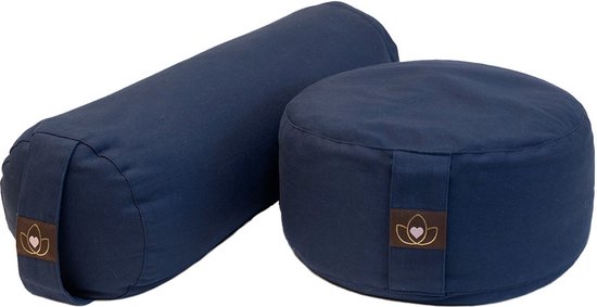 Pakket bolster en meditatiekussen - indigo van Love Generation