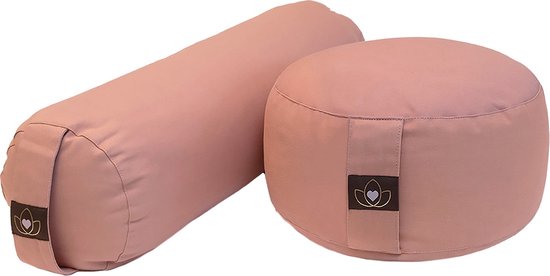 Pakket bolster en meditatiekussen - nude van Merkloos