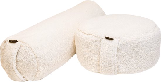 Pakket bolster en meditatiekussen - teddy van Yogashop