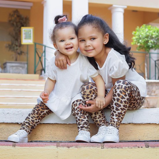 Panterprint meisjes legging - Kinderlegging - 110/116