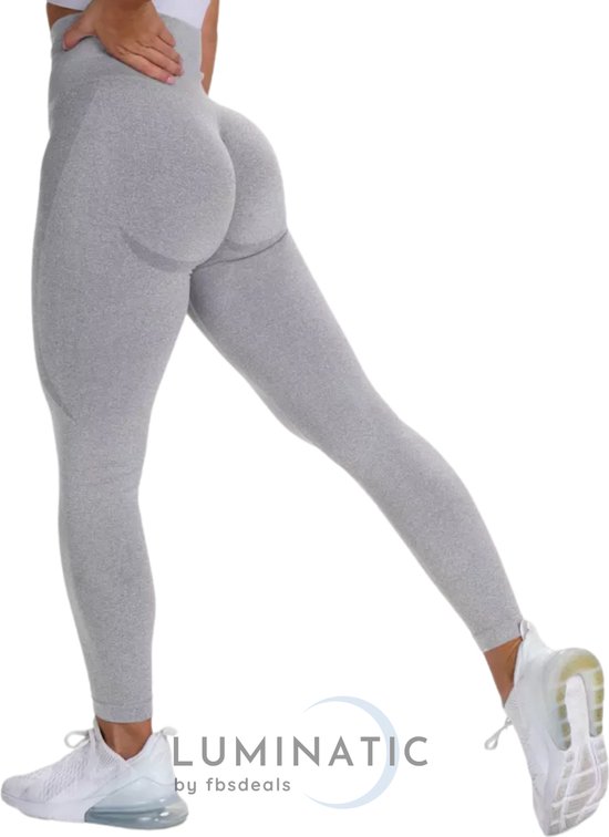 Perform Legging - Fitness Legging - Sportlegging Dames - Yoga Legging - High Waist Legging - Yoga Kleding Dames - Yoga Broek Dames - Sportkleding Dames - Sportbroek Dames - Legging & Shapewear Dames | Luminatic® | Licht Grijs | M van Perform